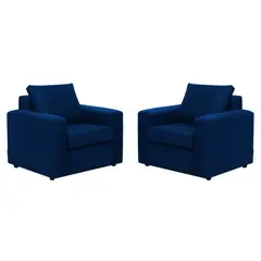 BODEVIR - Set Sofa Kendy 1C Felpa 30 Azul Marino