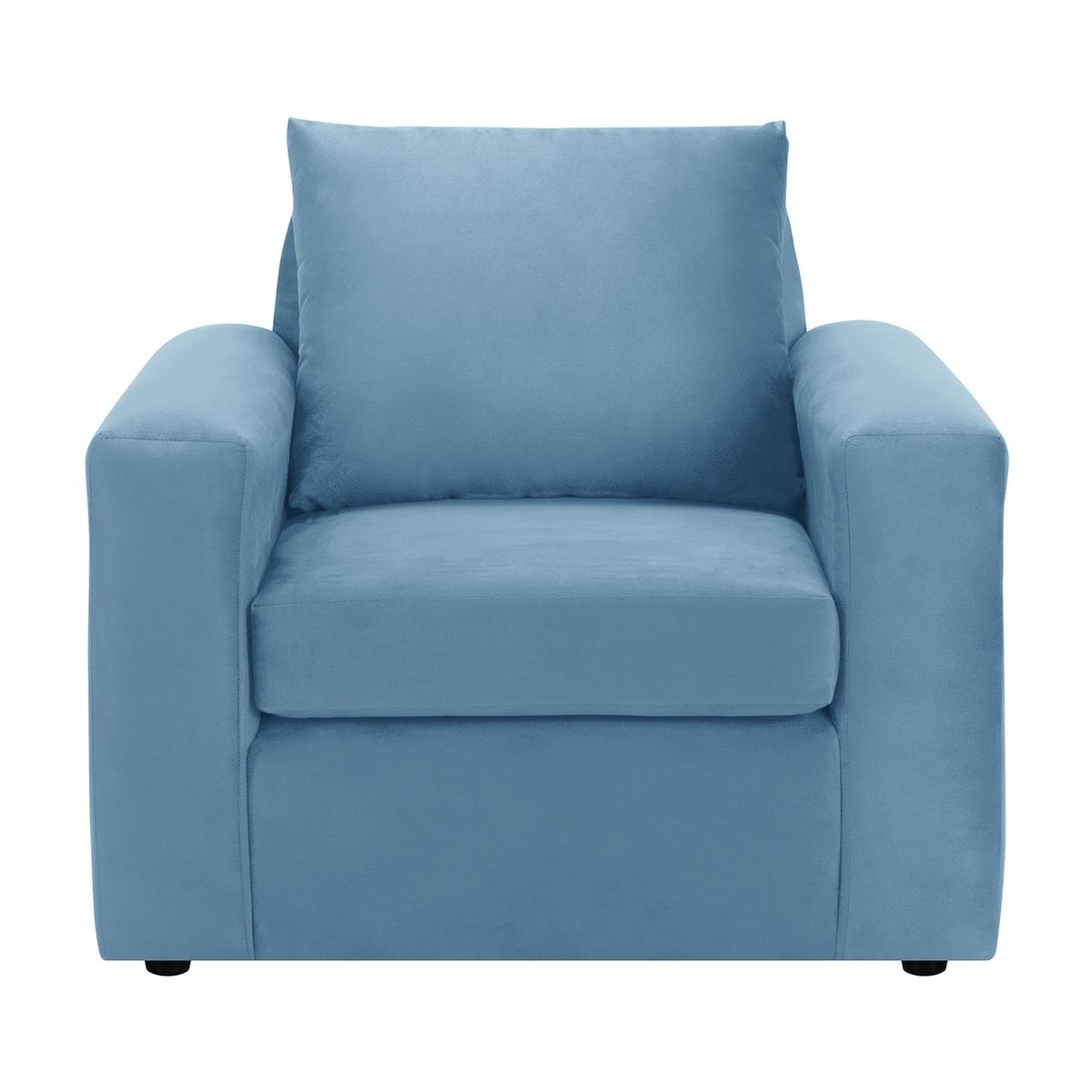 BODEVIR - Set Sofa Kendy 1C Felpa 30 Azul Petroleo