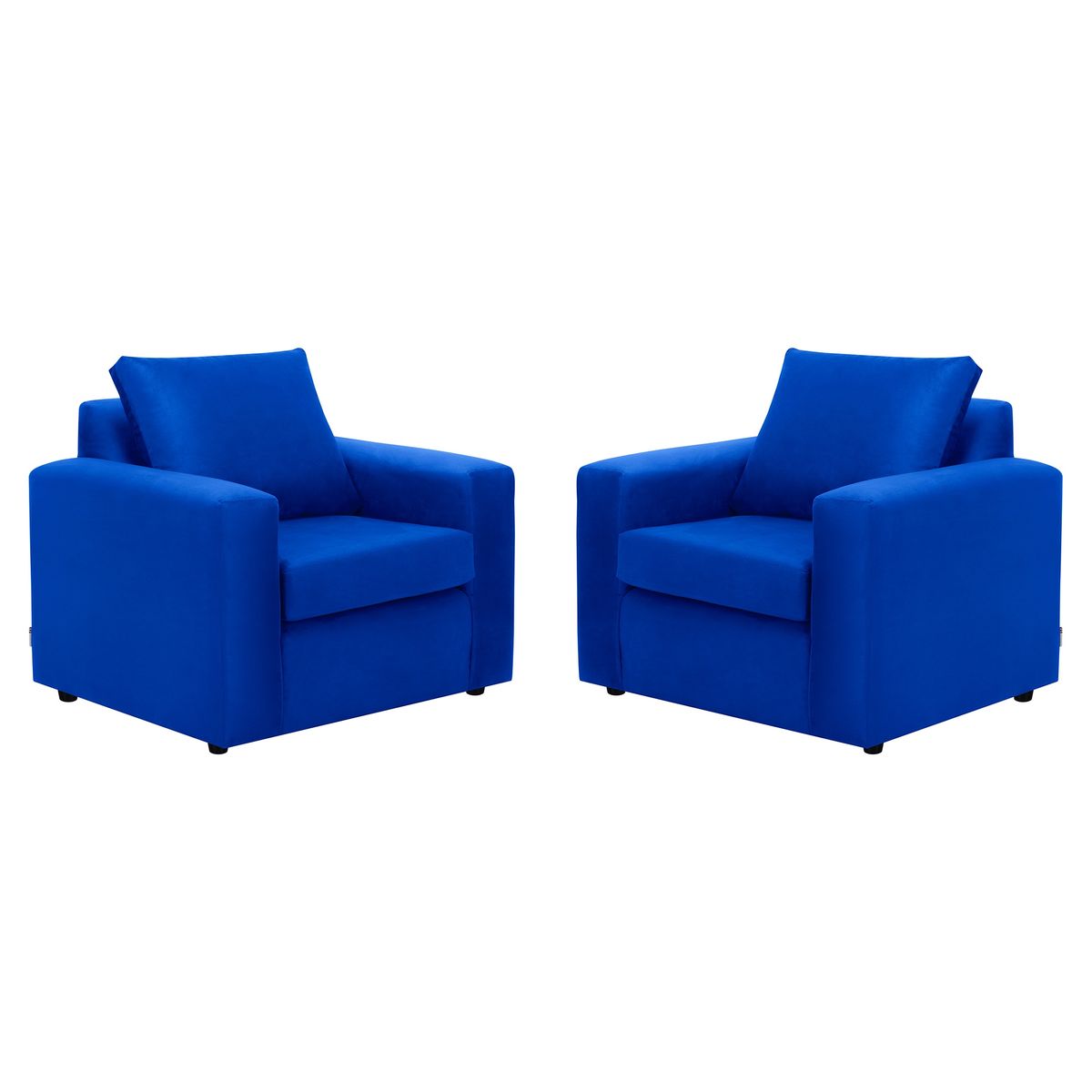BODEVIR - Set Sofa Kendy 1C Felpa 30 Azul Rey