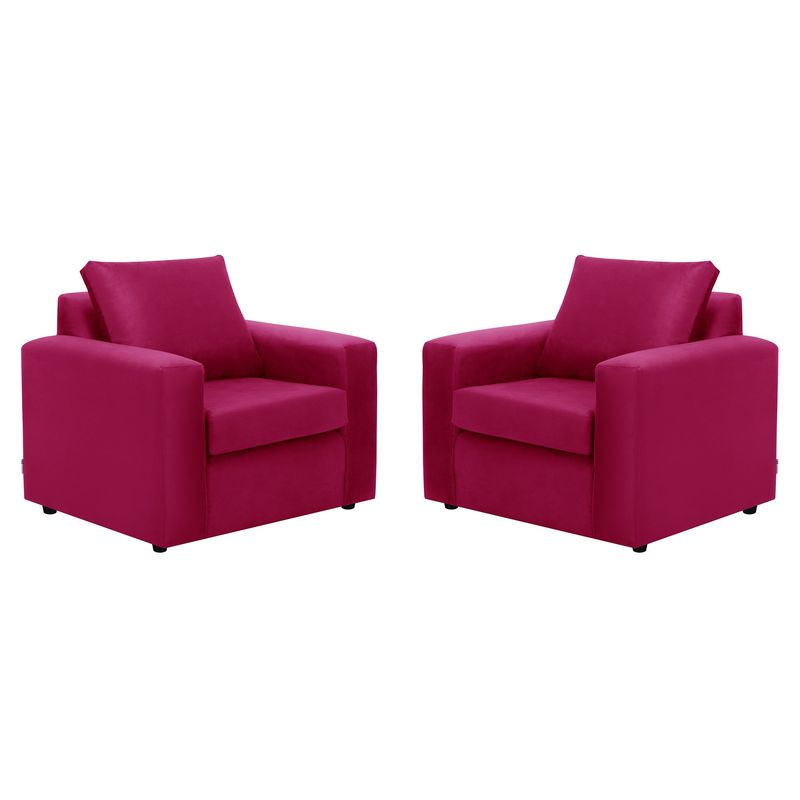 BODEVIR - Set Sofa Kendy 1C Felpa 30 Burdeo