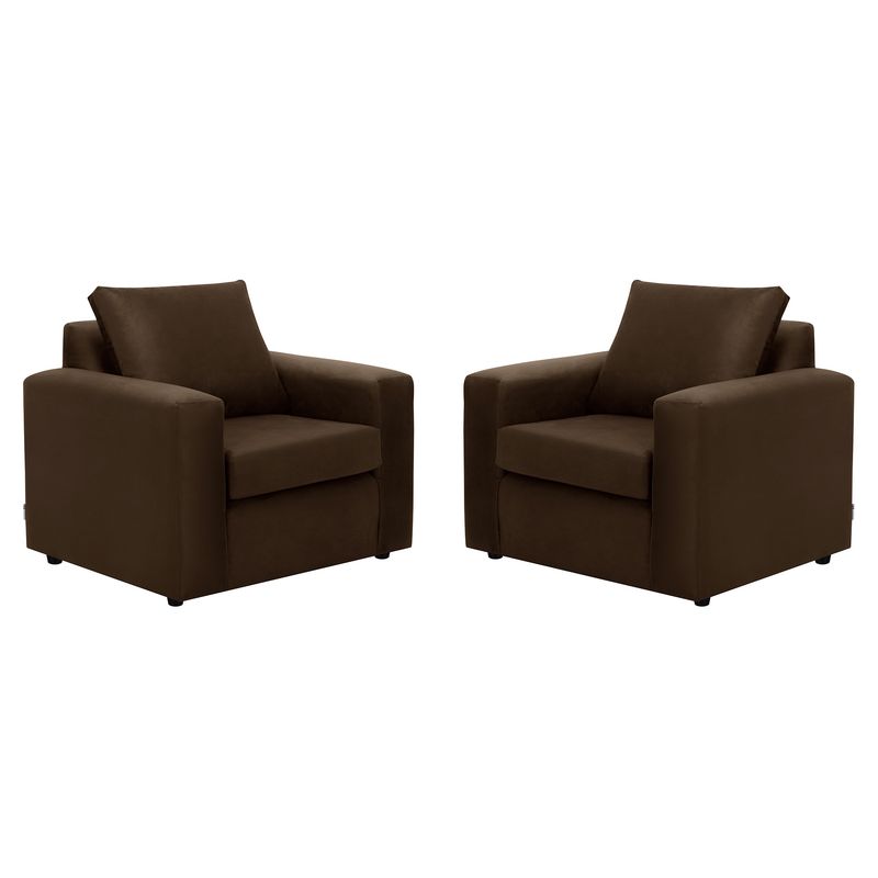 BODEVIR - Set Sofa Kendy 1C Felpa 30 Chocolate