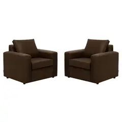 BODEVIR - Set Sofa Kendy 1C Felpa 30 Chocolate