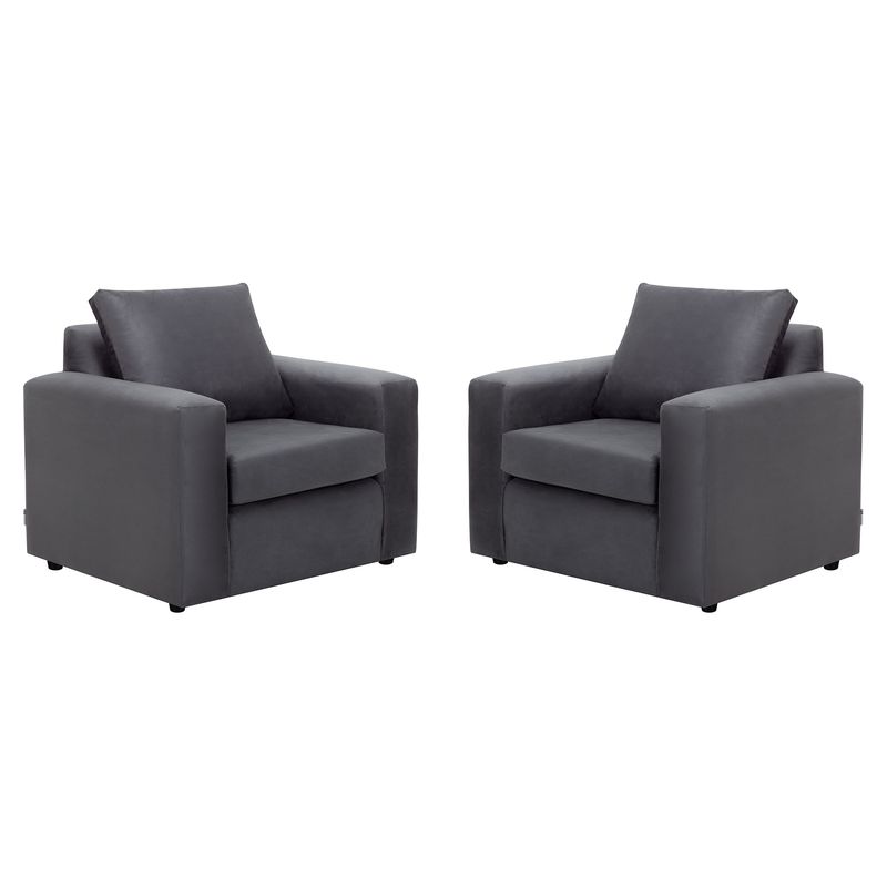 BODEVIR - Set Sofa Kendy 1C Felpa 30 Gris