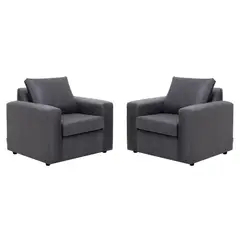 BODEVIR - Set Sofa Kendy 1C Felpa 30 Gris