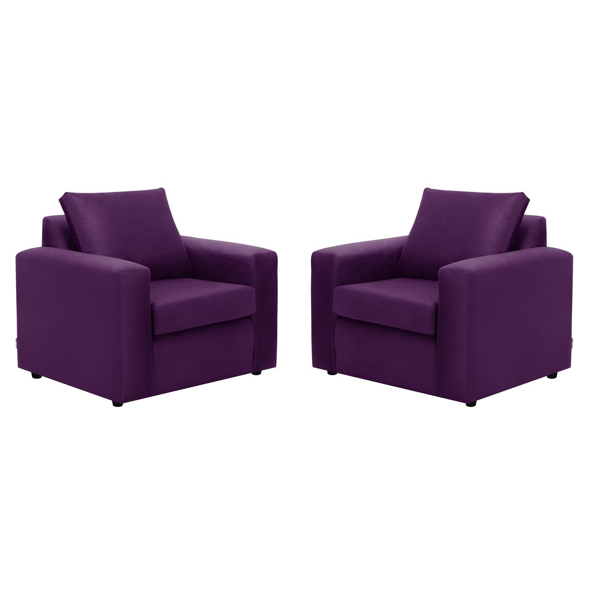 BODEVIR - Set Sofa Kendy 1C Felpa 30 Morado