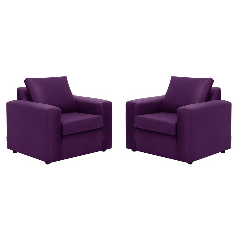 BODEVIR - Set Sofa Kendy 1C Felpa 30 Morado