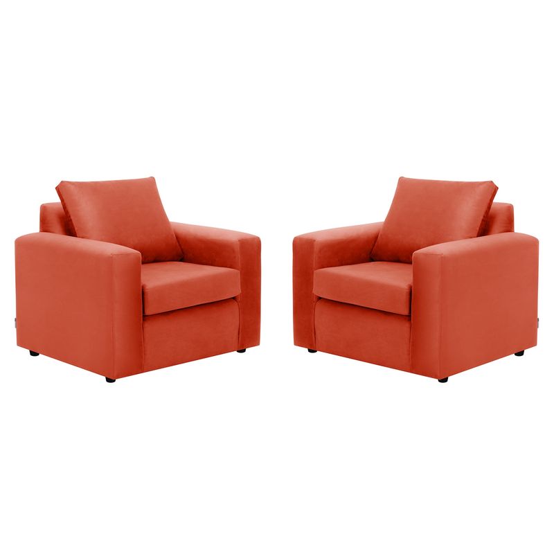 BODEVIR - Set Sofa Kendy 1C Felpa 30 Naranja