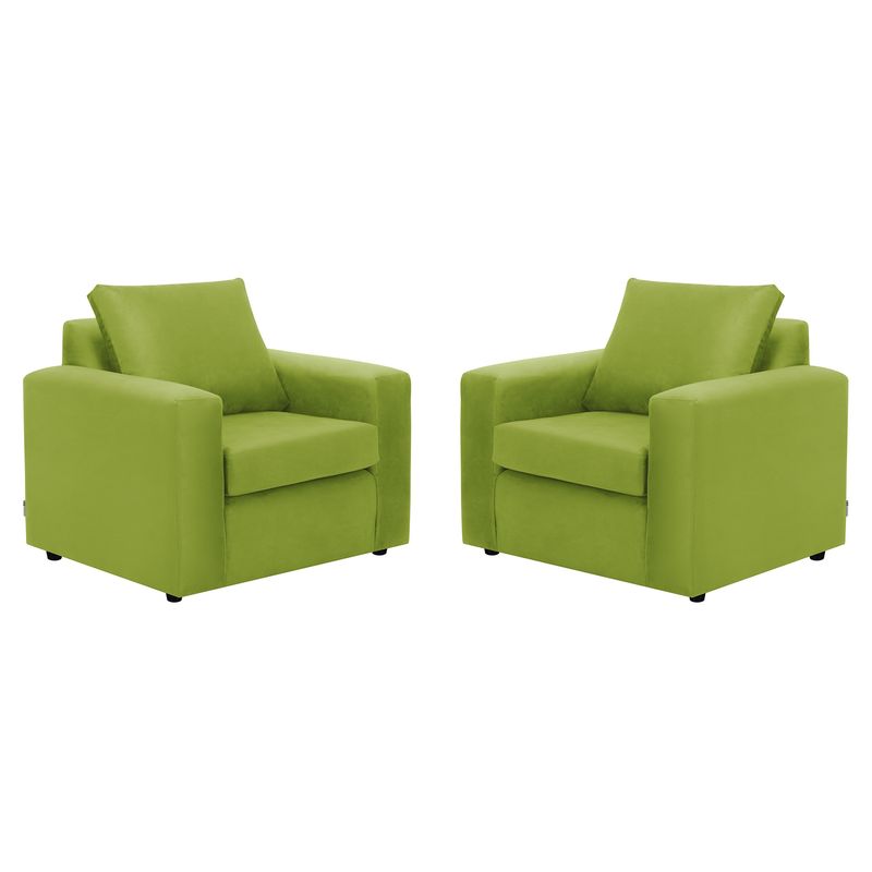BODEVIR - Set Sofa Kendy 1C Felpa 30 Pistacho