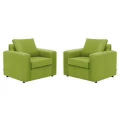 BODEVIR - Set Sofa Kendy 1C Felpa 30 Pistacho