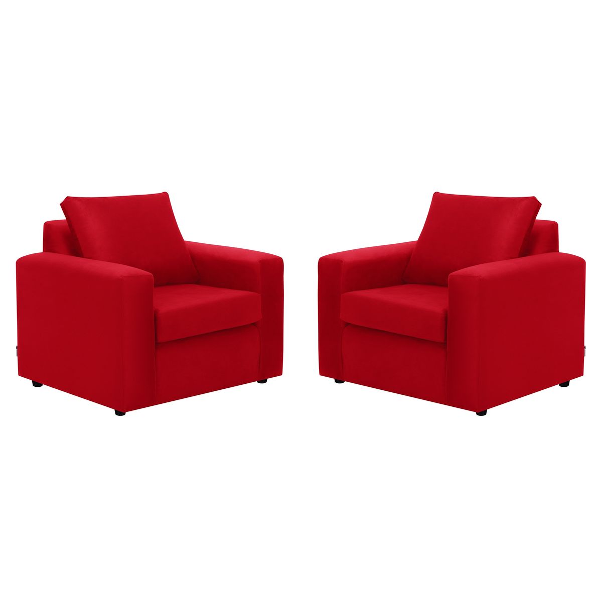 BODEVIR - Set Sofa Kendy 1C Felpa 30 Rojo