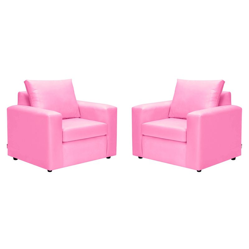 BODEVIR - Set Sofa Kendy 1C Felpa 30 Rosado