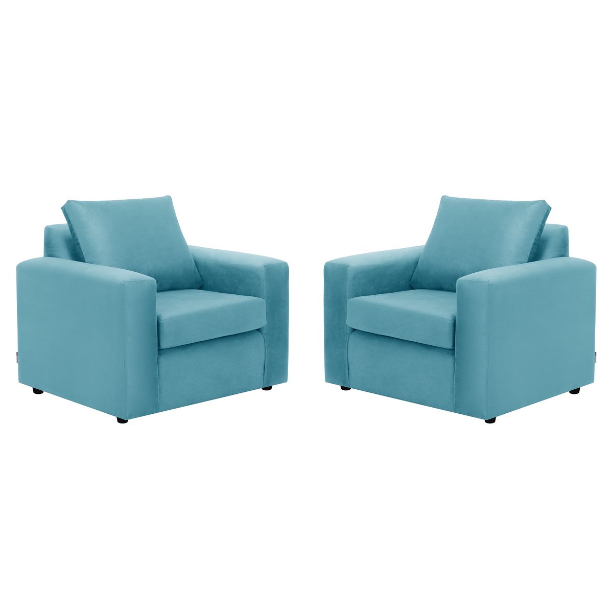 BODEVIR - Set Sofa Kendy 1C Felpa 30 Turquesa
