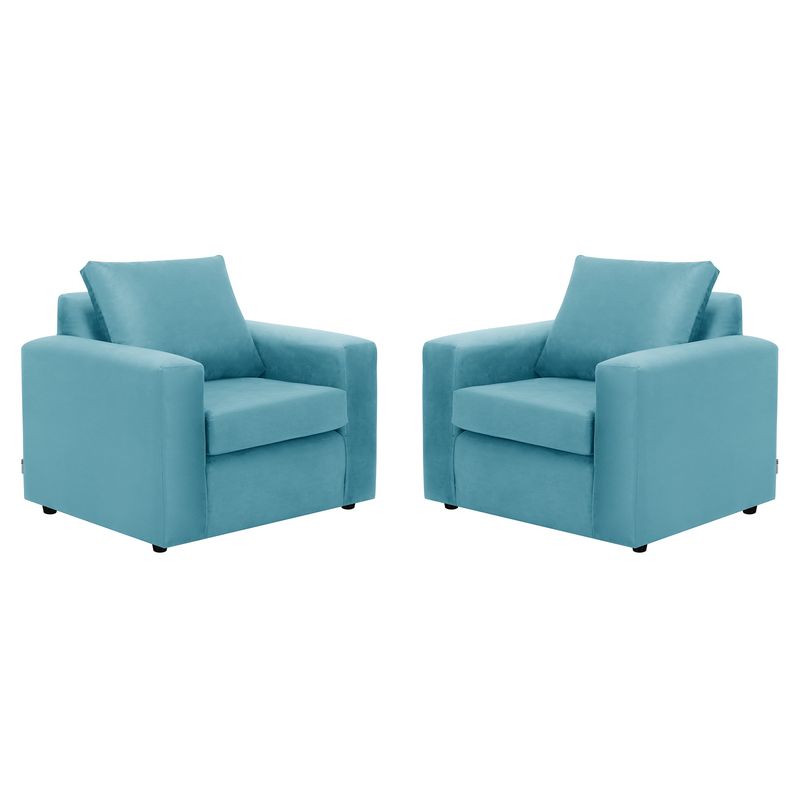 BODEVIR - Set Sofa Kendy 1C Felpa 30 Turquesa