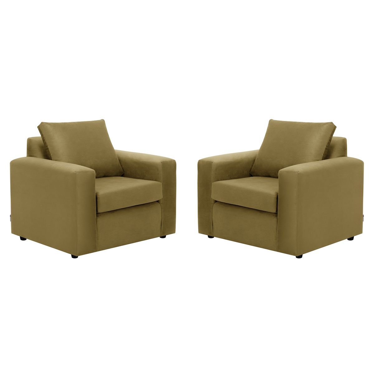 BODEVIR - Set Sofa Kendy 1C Felpa 30 Verde Musgo