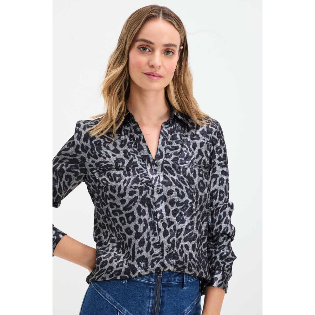 IO - Blusa Manga Larga Gris Marengo Mujer Io