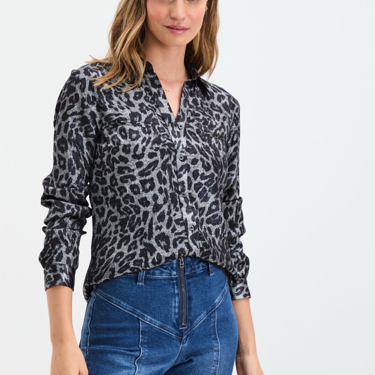 IO - Blusa Manga Larga Gris Marengo Mujer Io