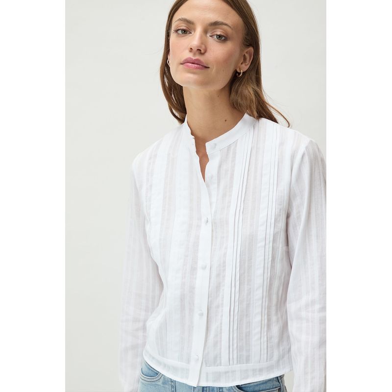 IO - Blusa Manga Larga Crudo Mujer Io