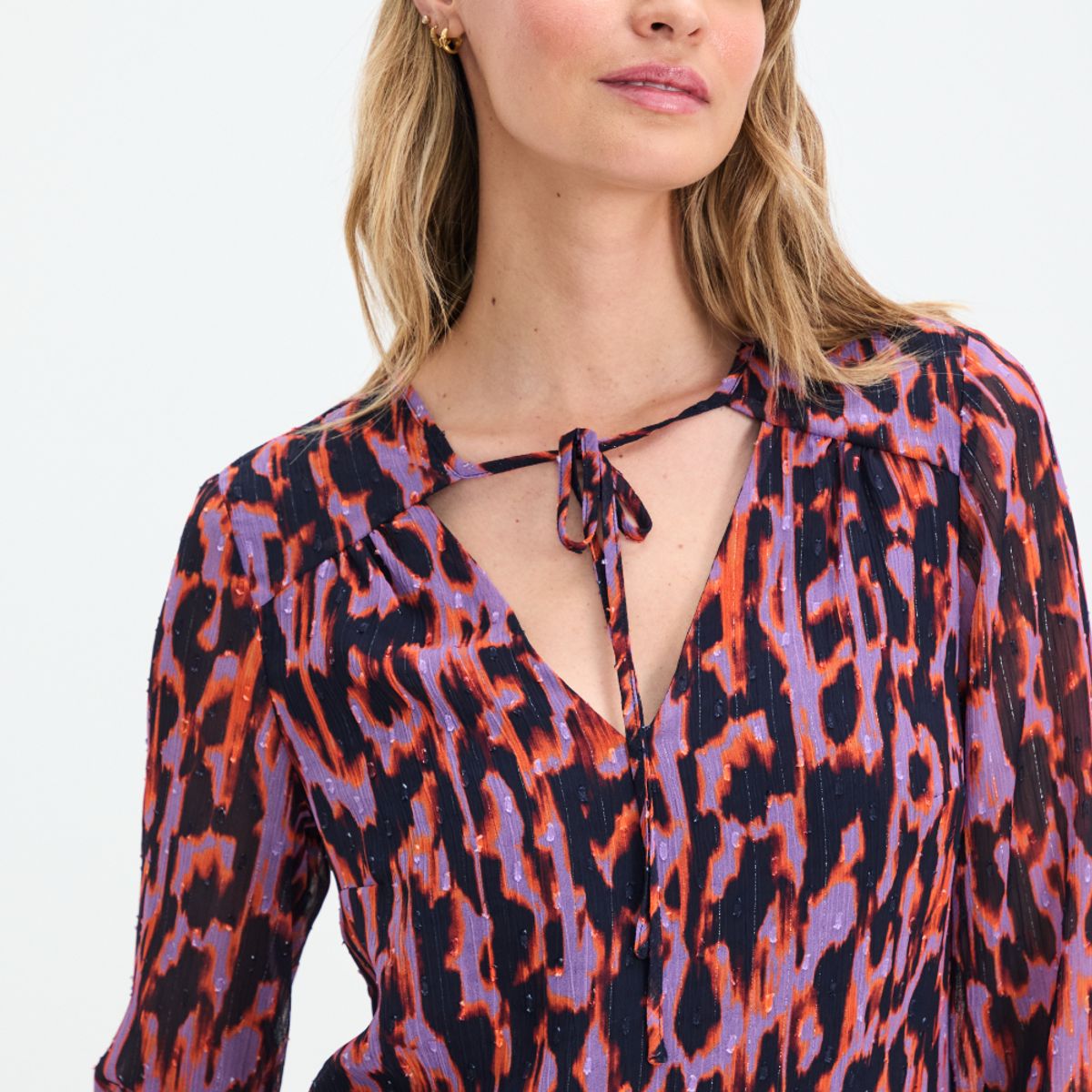 IO - Blusa Manga Larga Naranjo Mujer Io