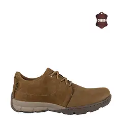 LONDON ADIXT - Zapato de Cuero Hombre Khaki Brezo