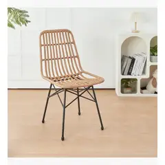 CORI CORI - Silla de Comedor Terraza Rattan Grecia Madera