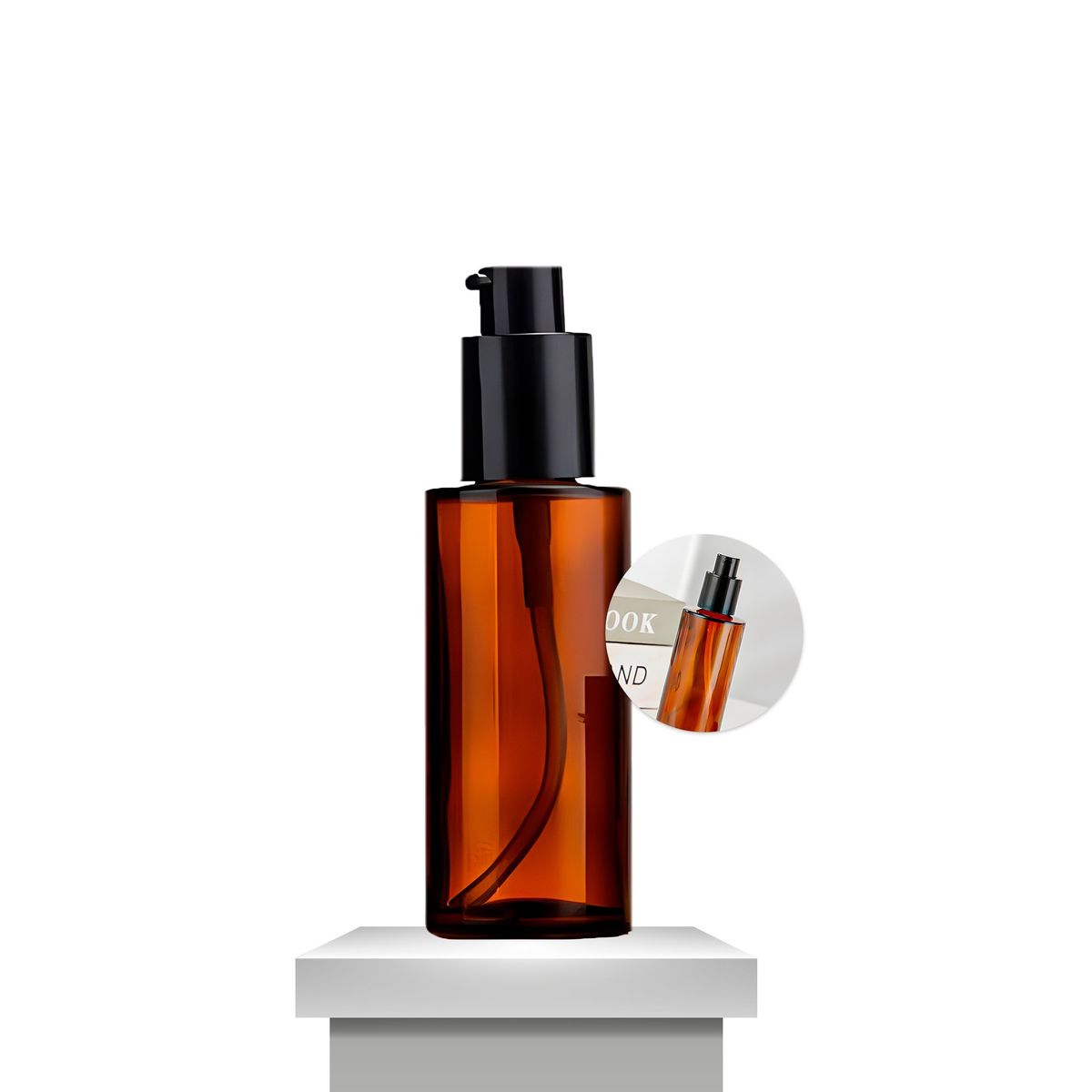 GENERICO - Set 12 Frasco Ámbar Vidrio Dispensador Bomba Loción 50ml