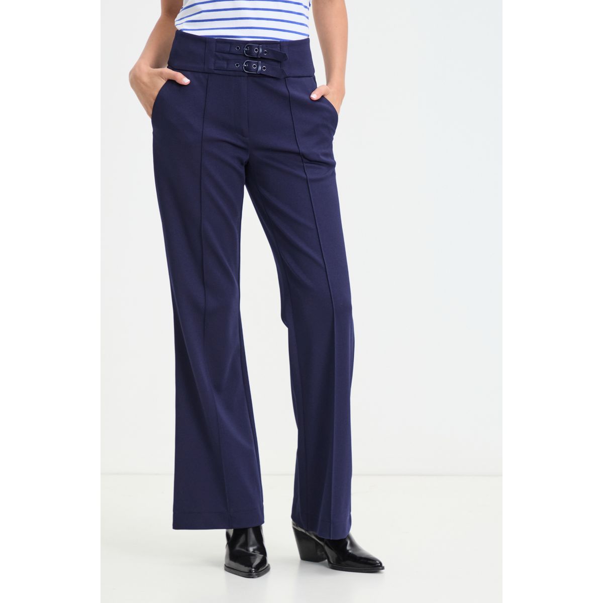 IO - Pantalon Azul Marino Mujer Io