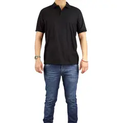 LIKE SHOP - Polera Piqué Hombre Textura Suave Botones 001