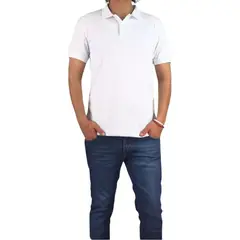 MPROPIA - Polera Piqué Hombre Textura Suave Botones 001