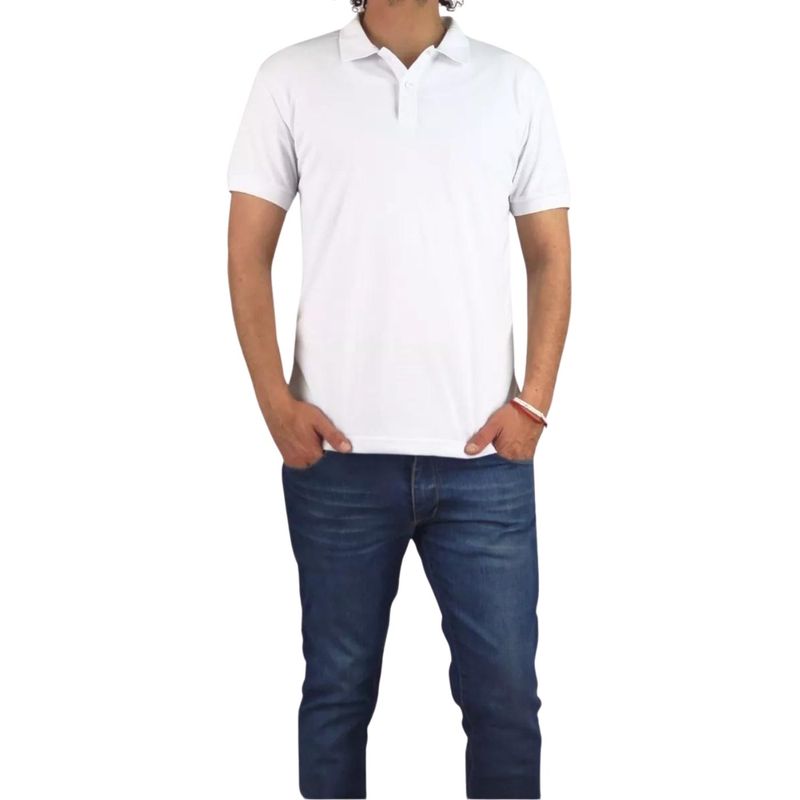 MPROPIA - Polera Piqué Hombre Textura Suave Botones 001