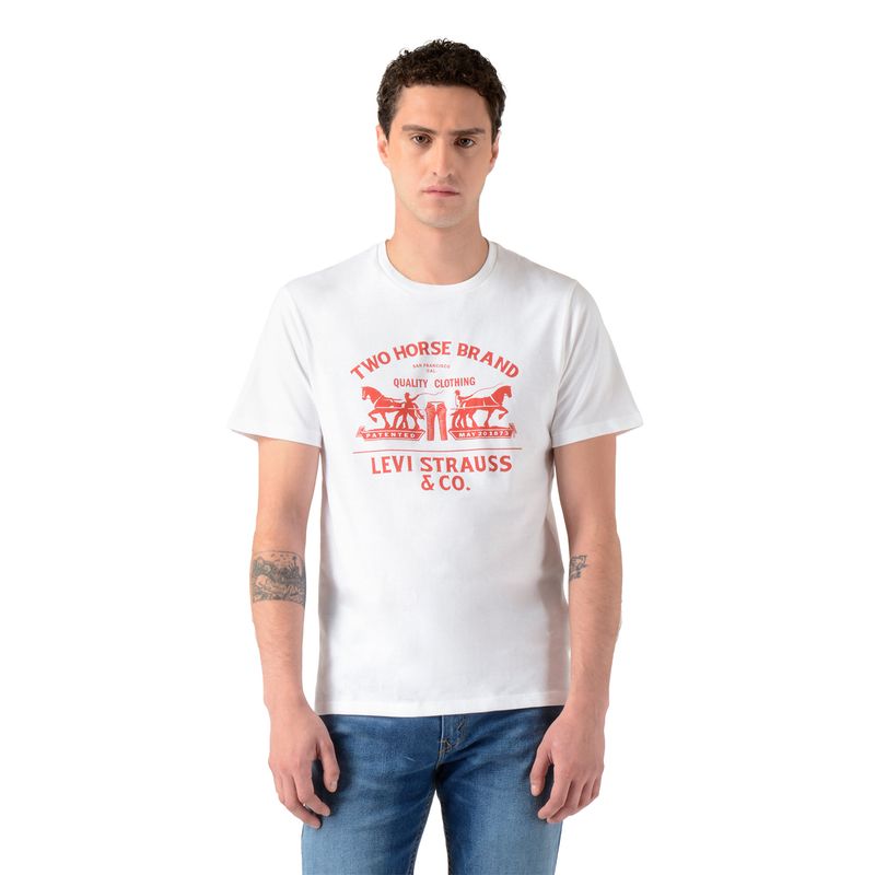 LEVIS - Polera Hombre Graphic Crewneck Tee Blanco Levis