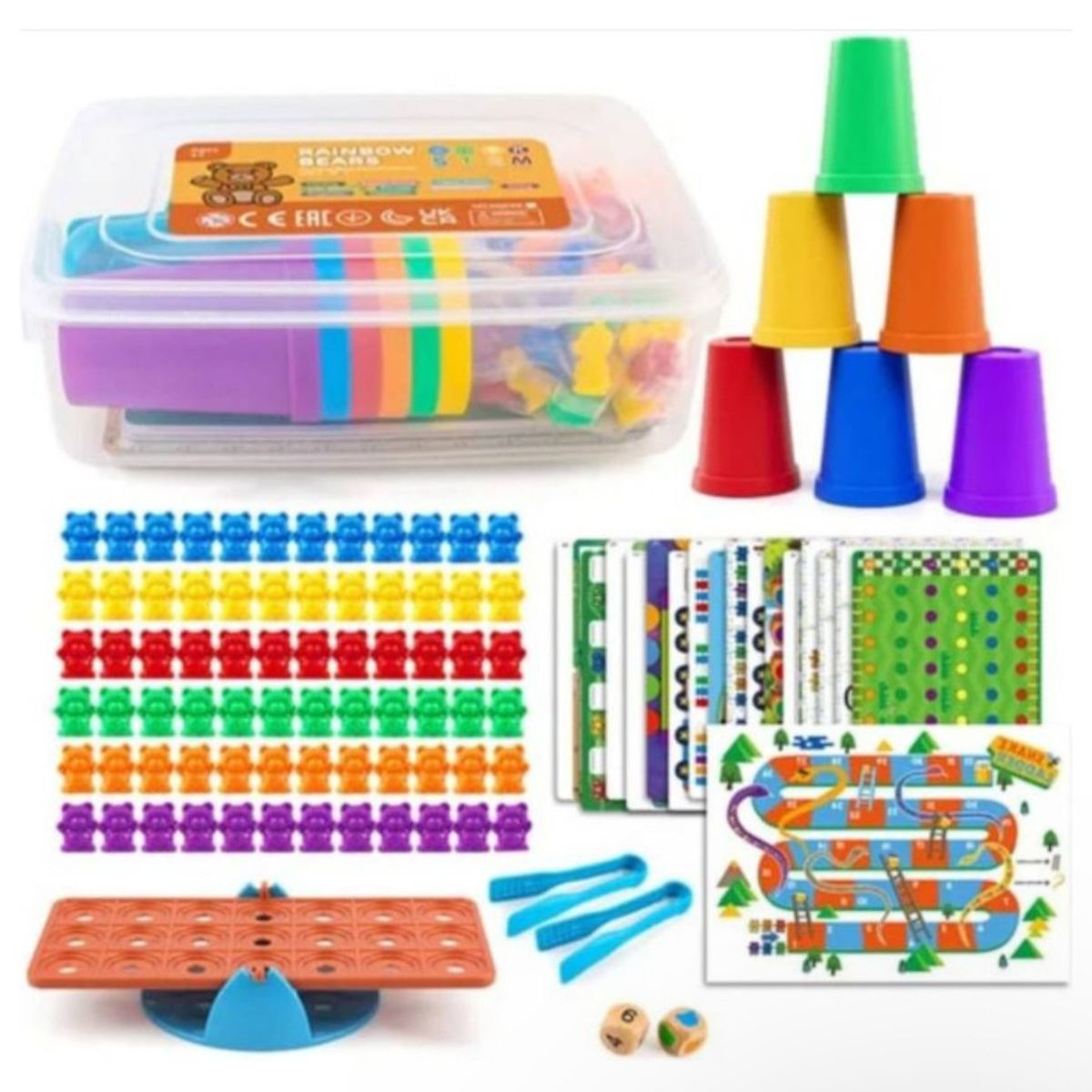 GENERICO - Juguete Estimulación Temprana Motricidad Fina - Rainbow Bear