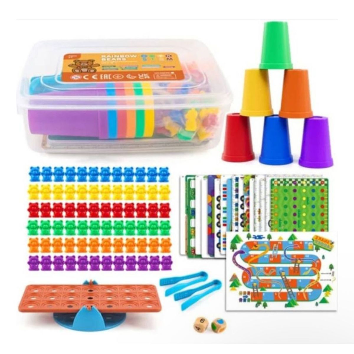 GENERICO - Juguete Estimulación Temprana Motricidad Fina - Rainbow Bear