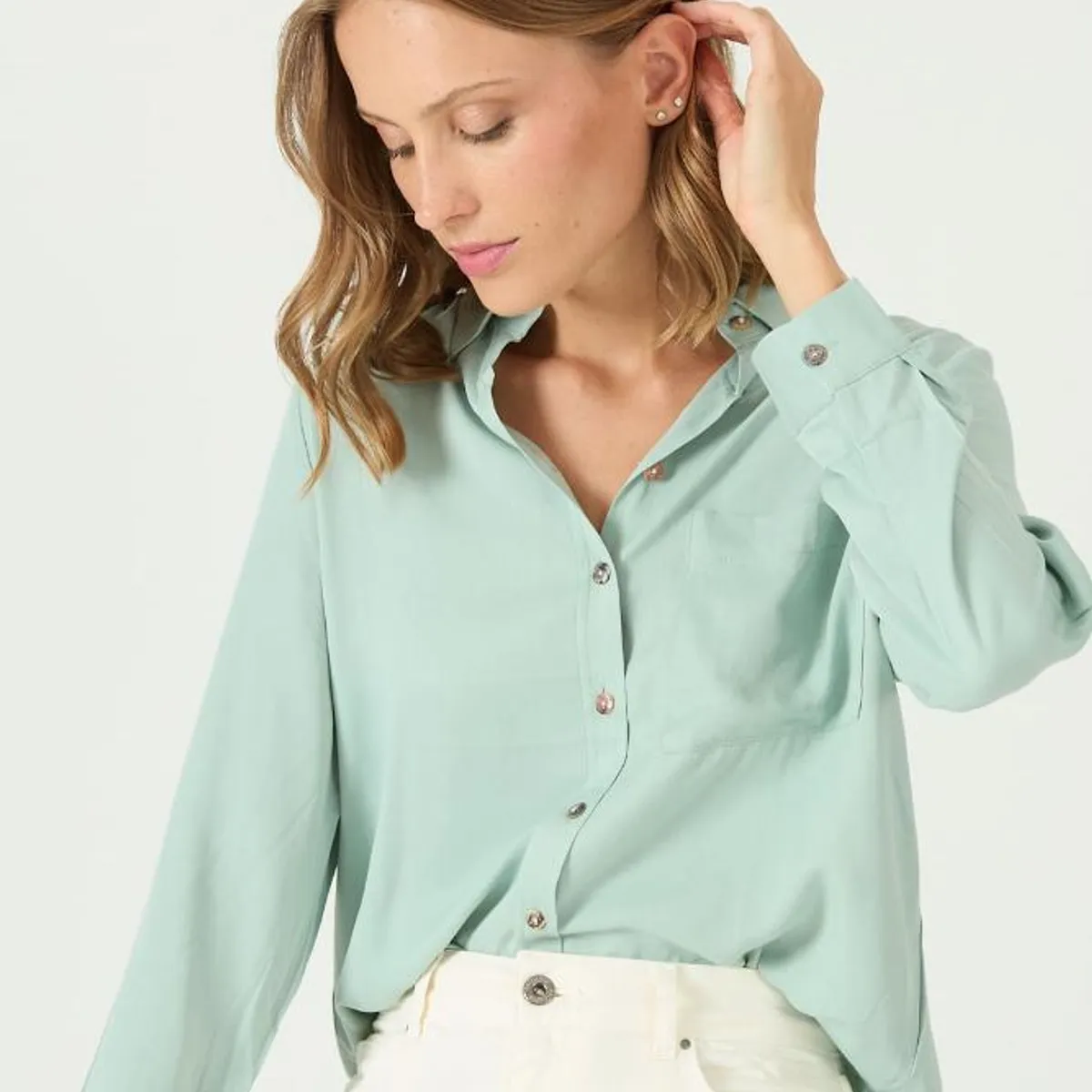 PRIVILEGE - Blusa verde PRIVILEGE 2151