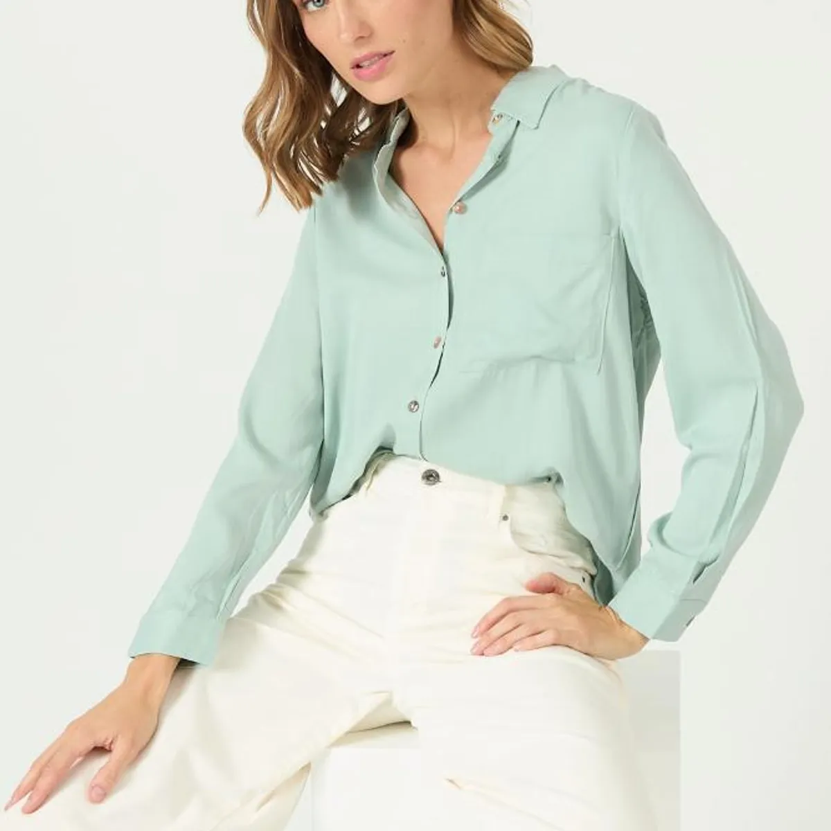 PRIVILEGE - Blusa verde PRIVILEGE 2151