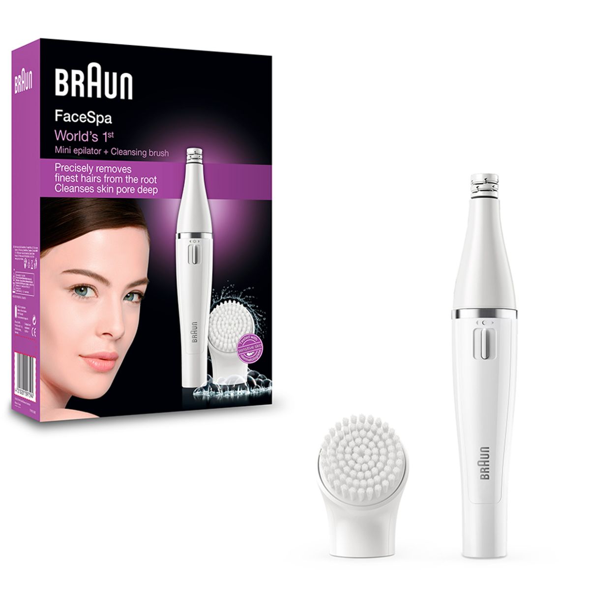 BRAUN - Depiladora Cepillo Facial Braun Mini Face Spa 810