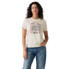 LEVIS - Polera Mujer Graphic Iconic Tee Beige