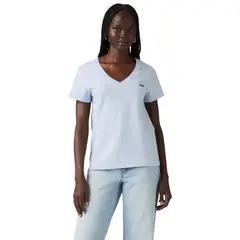 LEVIS - Polera Mujer Perfect Vneck Celeste