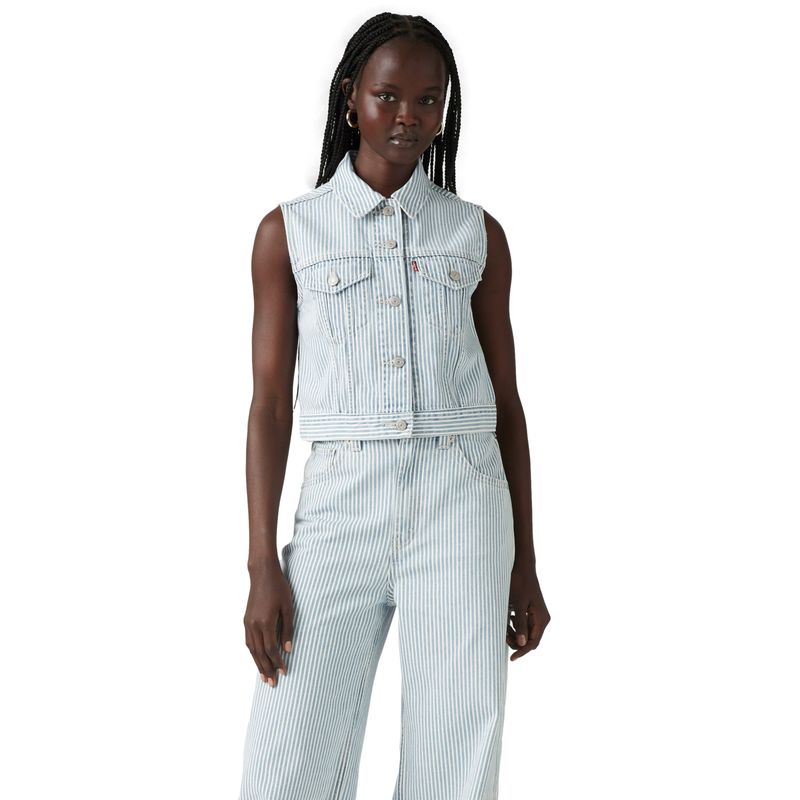 LEVIS - Chaqueta Mujer Vest Waistband Celeste Levis