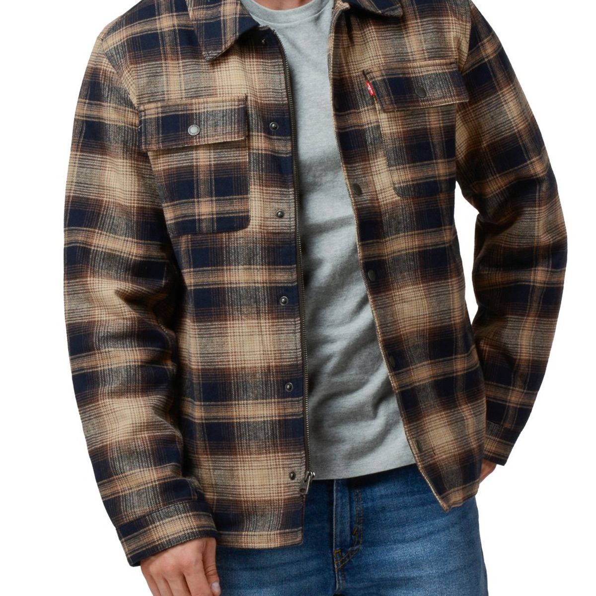 LEVIS - Chaqueta Hombre Shacket Lay Down Café Levis