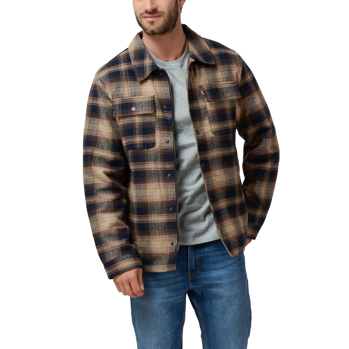 LEVIS - Chaqueta Hombre Shacket Lay Down Café Levis