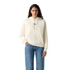 LEVIS - Polerón Mujer Graphic Heritage Hoodie Blanco
