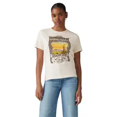 LEVIS - Polera Mujer Graphic Iconic Tee Beige
