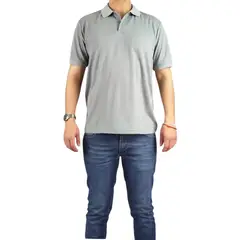 MPROPIA - Polera Piqué Hombre Textura Suave Botones 001