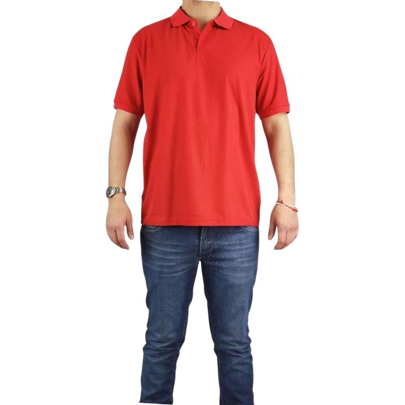 MPROPIA - Polera Piqué Hombre Textura Suave Botones 001