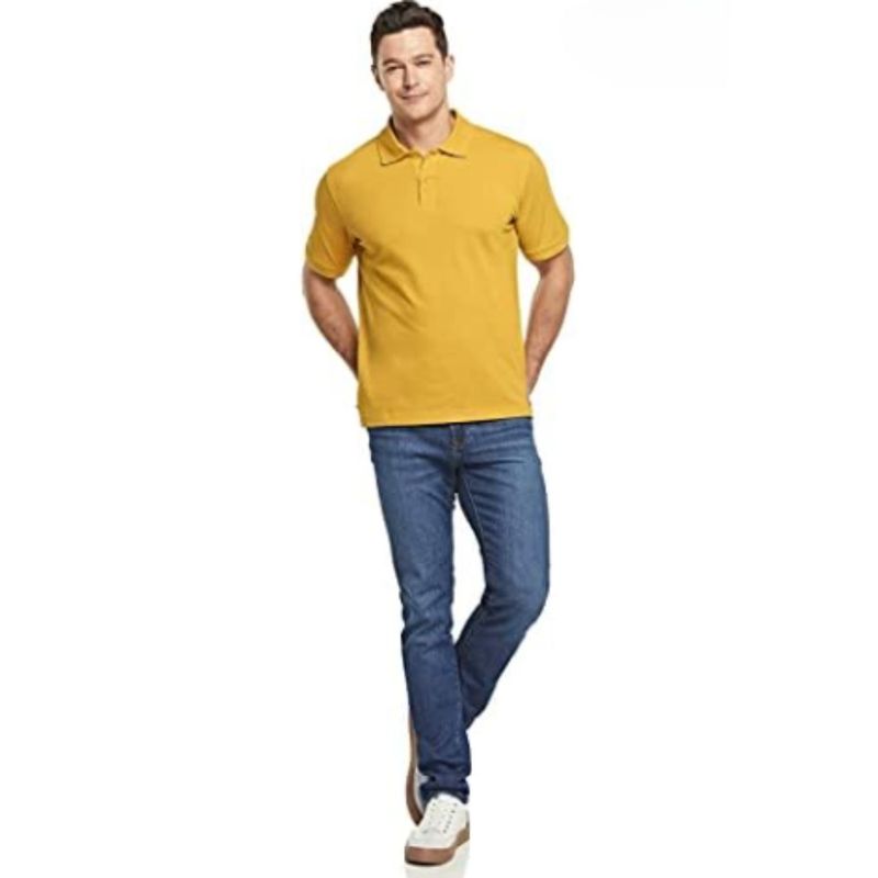 MPROPIA - Polera Piqué Hombre Textura Suave Botones 001