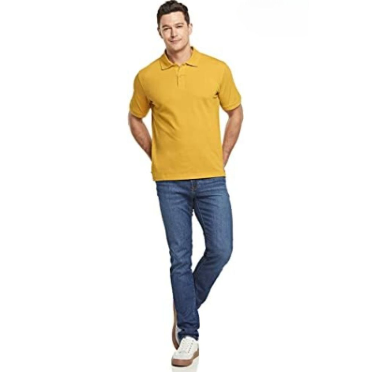 LIKE SHOP - Polera Piqué Hombre Textura Suave Botones Colores 001