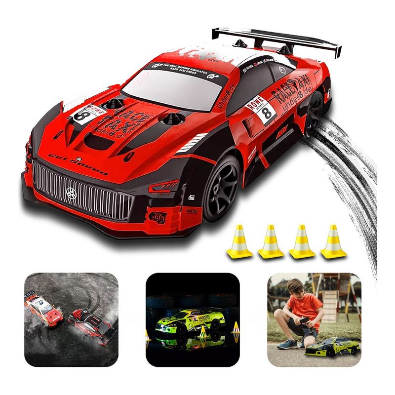 MUNDO MAGIA - Auto Drift Control Remoto 4x4 Luces Neumáticos Repuestos