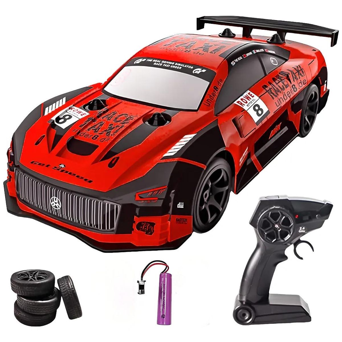 MUNDO MAGIA - Auto Drift Control Remoto 4x4 Luces Neumáticos Repuestos