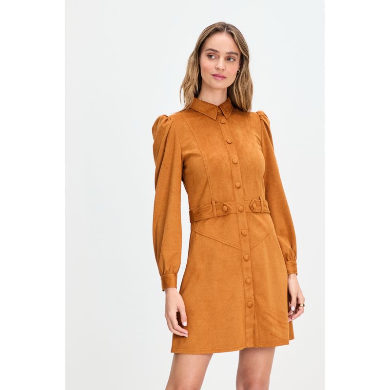 IO - Vestido Corto Café Mujer Io