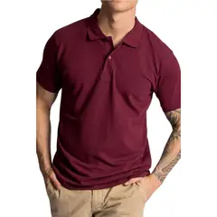 MPROPIA - Polera Piqué Hombre Textura Suave Botones 001